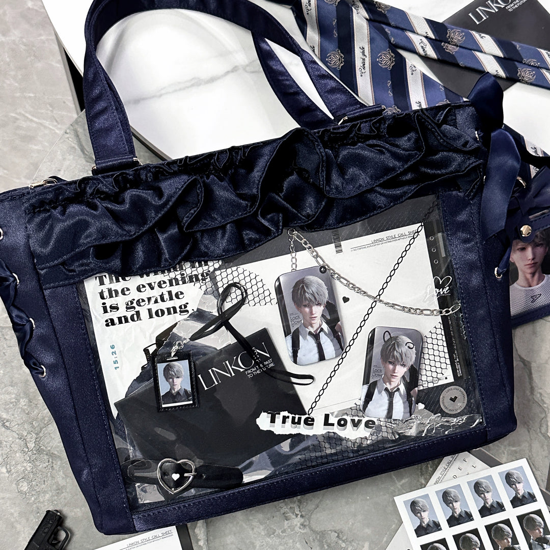 Large Capacity Satin Lolita Ita Bag Handle/Crossbody Strap 43100:765726