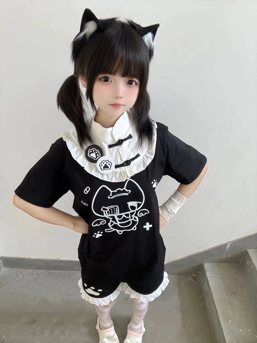 Tenshi Kaiwai T-shirt Kawaii Pure Cotton Short Sleeve Top (L M S) 37464:561370 37464:561370
