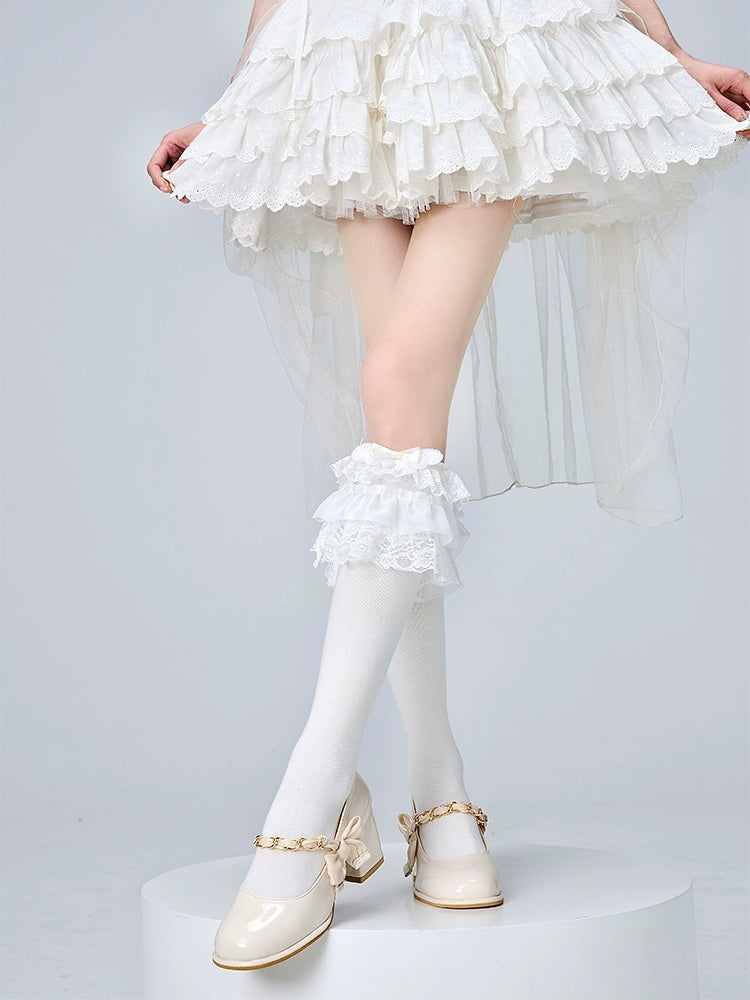 Lolita Calf Socks With Bows And Wings 36532:536004