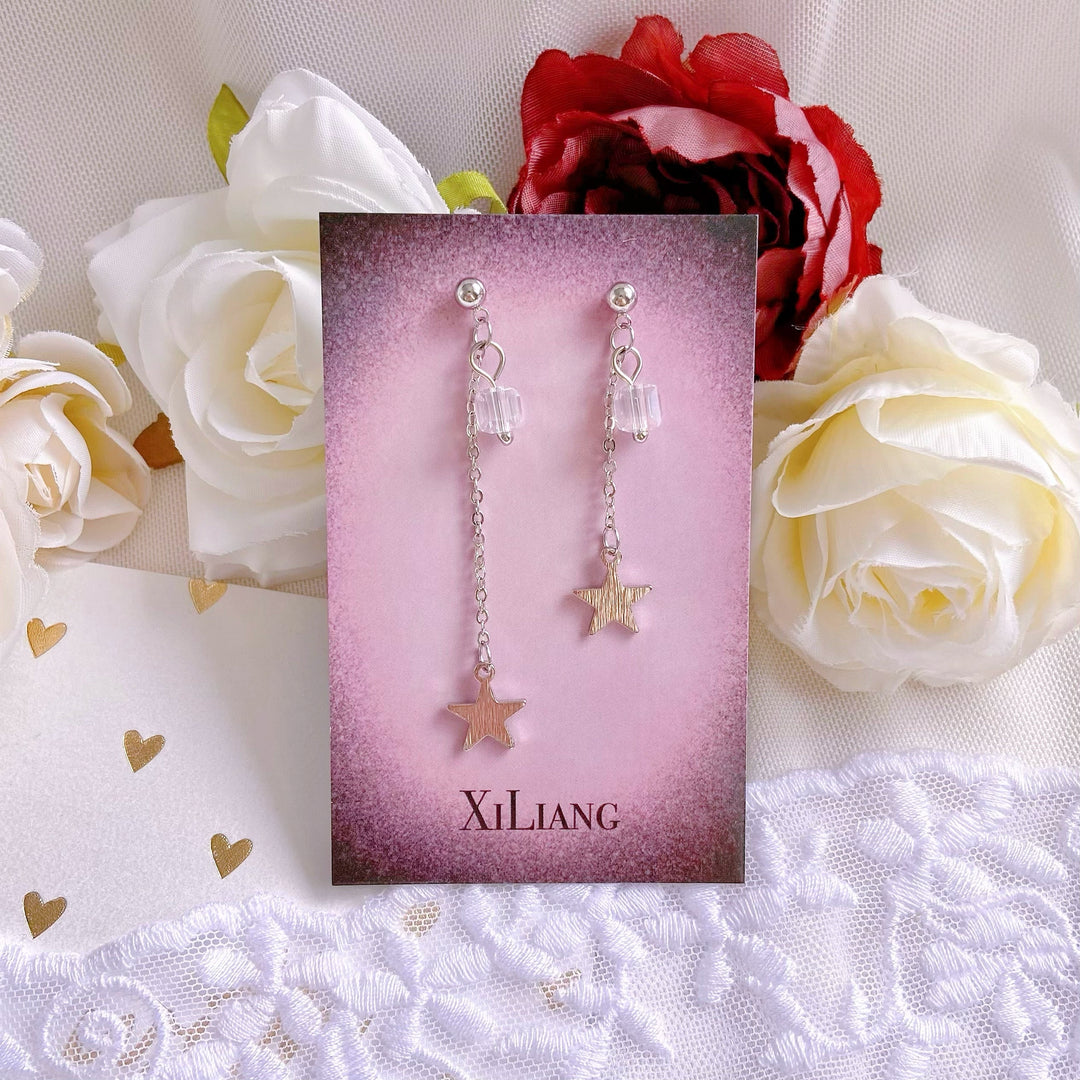 Jirai Kei Earrings Handcrafted S925 Silver Ear Stud 37264:555418