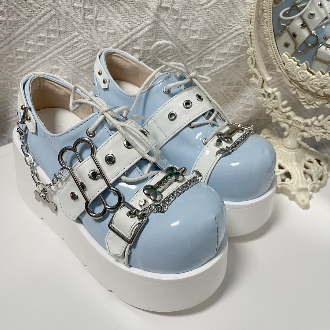 Y2K Platform Shoes Punk Gyaru Fashion Thick-Soled Shoes 38262:594142