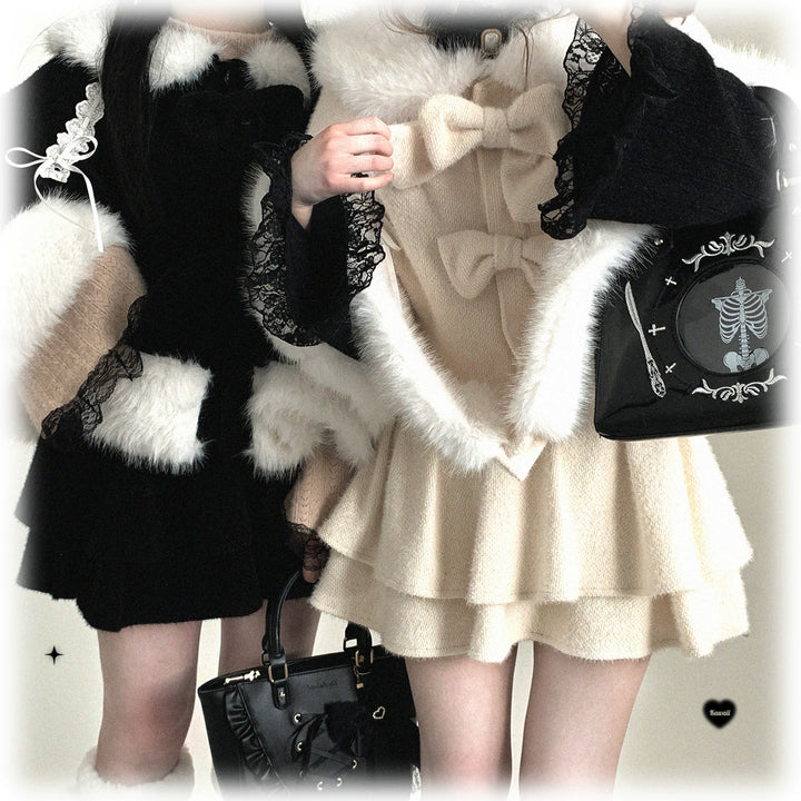 Sweet Bunny Ear Winter Cape, Polar Fleece Lining 44474:809740