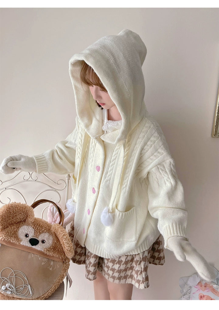 Kawaii Oversized Cardigan Sweater Coat Multicolor 22652:345660