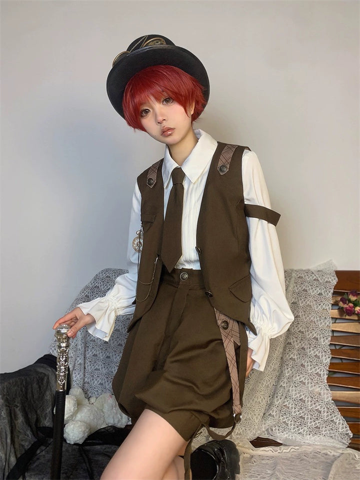 Vintage Ouji Lolita Outfit, Detective-Inspired 42714:782965