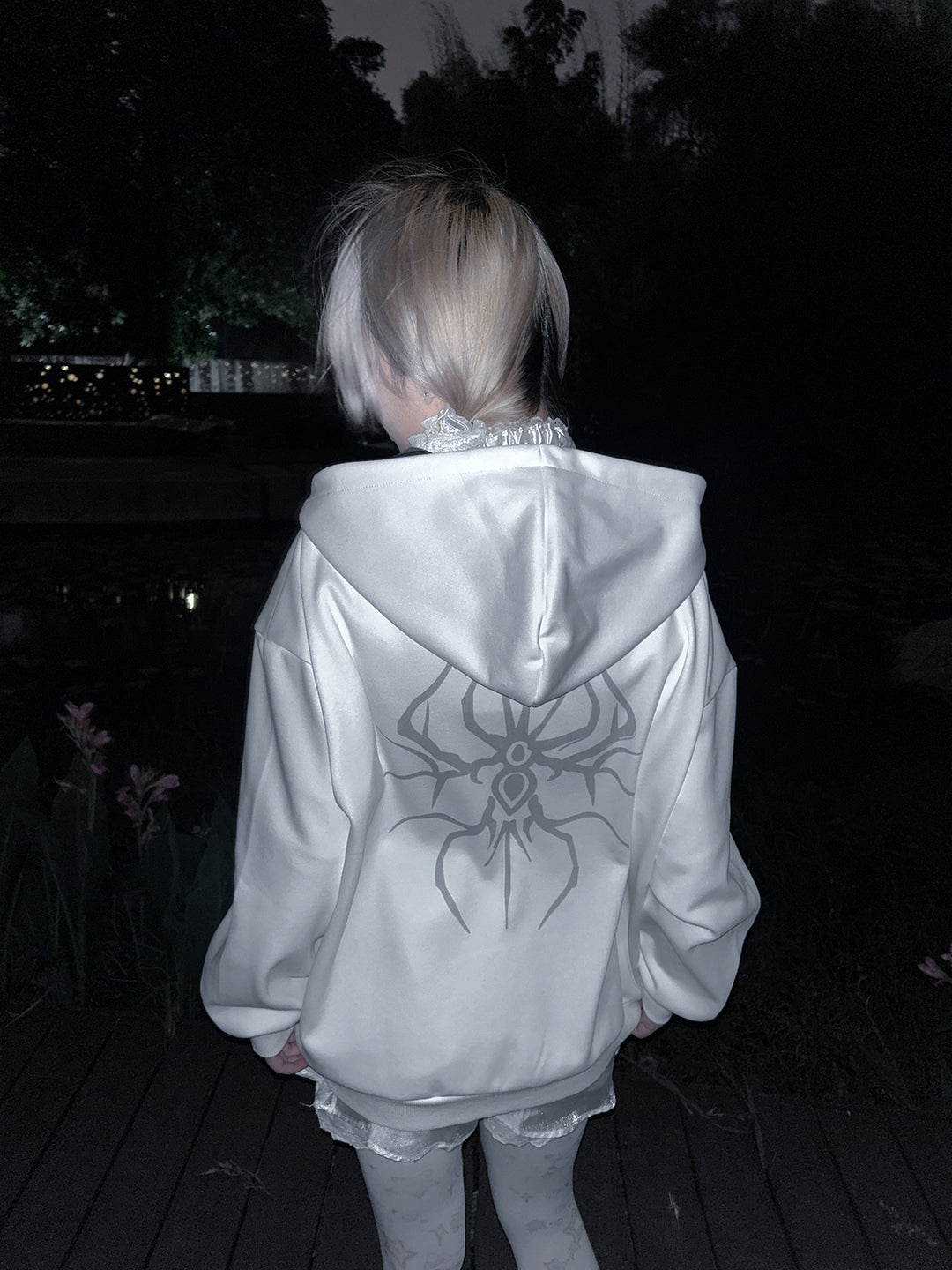 Cotton Jirai Kei Coat Gothic Punk Style with Oversized Design 42386:737935