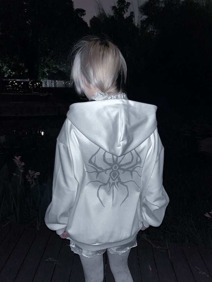 Cotton Jirai Kei Coat Gothic Punk Style with Oversized Design 42386:737935