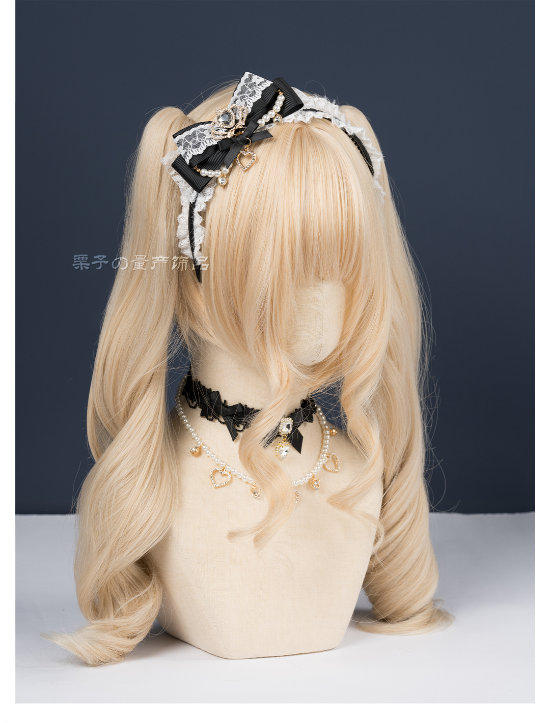 Ryousangata Bow Headband, Rhinestone Accents 44413:808185