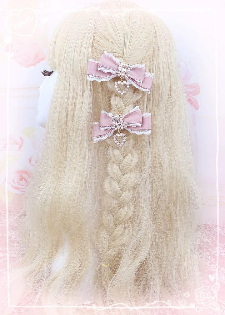 Jirai Kei Hair Clips Sweet Lace Barrettes Hair Accessory 38106:583016