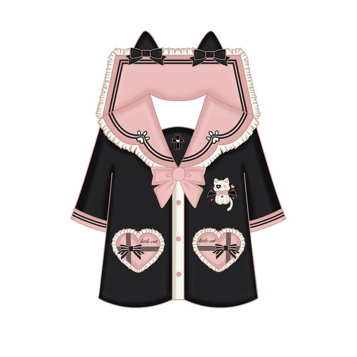 Kawaii JK Uniform Suit Sailor Collar Blouse & Pleated Skirt (L M S XL XS) 43024:762282
