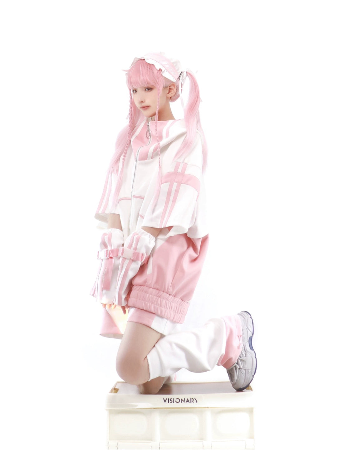 Multicolor Tenshi Kaiwai Jacket Set, Pockets, Zipper 29164:357064