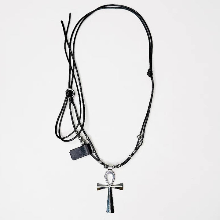Y2K Necklace Gothic Punk Jewelry Cross Pendant Alloy Chain 42683:749327