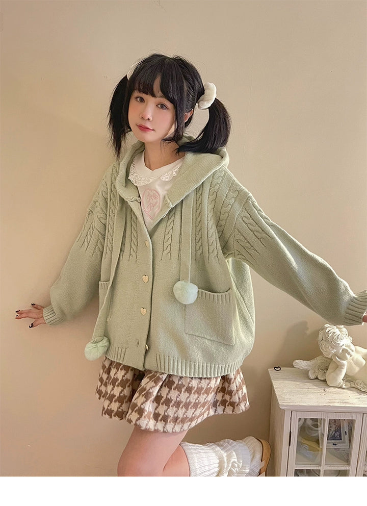 Kawaii Oversized Cardigan Sweater Coat Multicolor 22652:345560