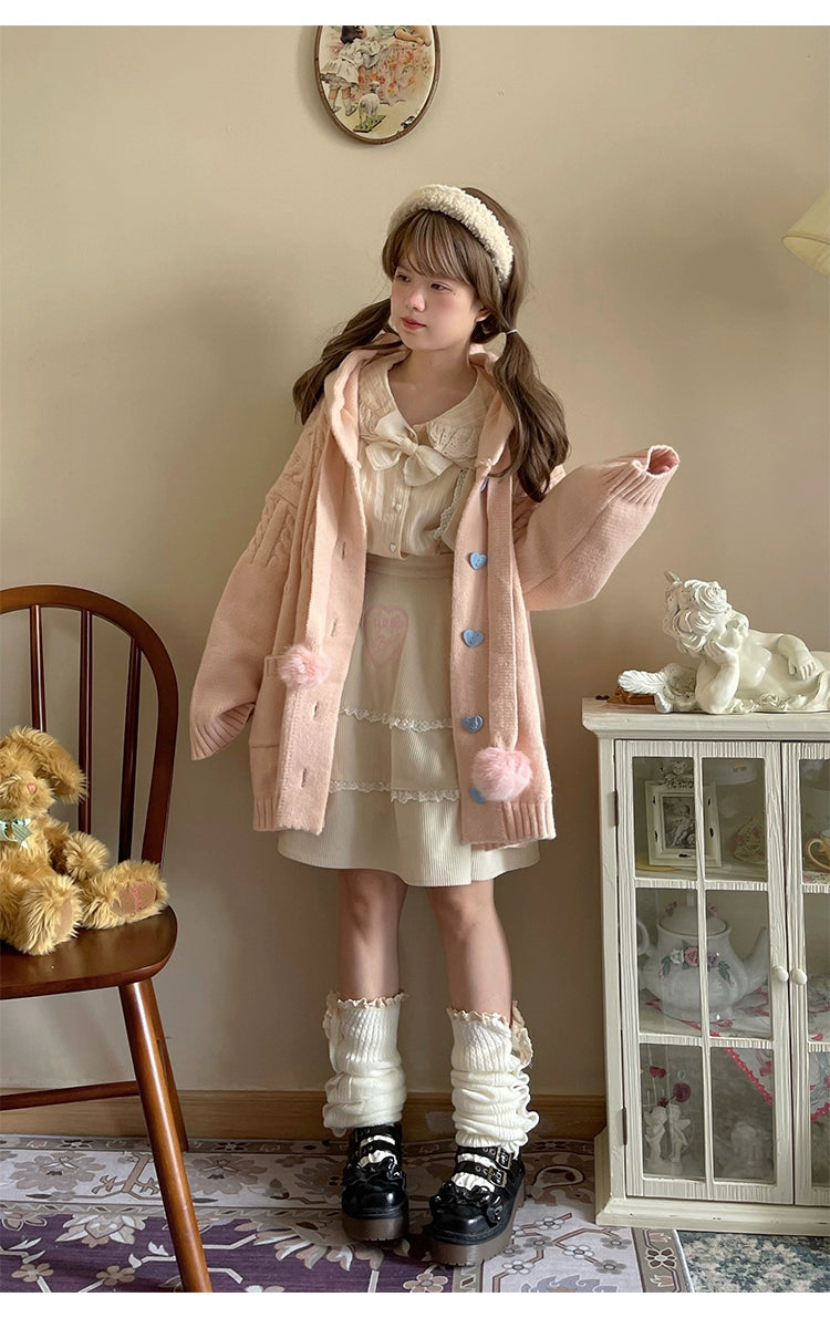 Kawaii Oversized Cardigan Sweater Coat Multicolor 22652:345654