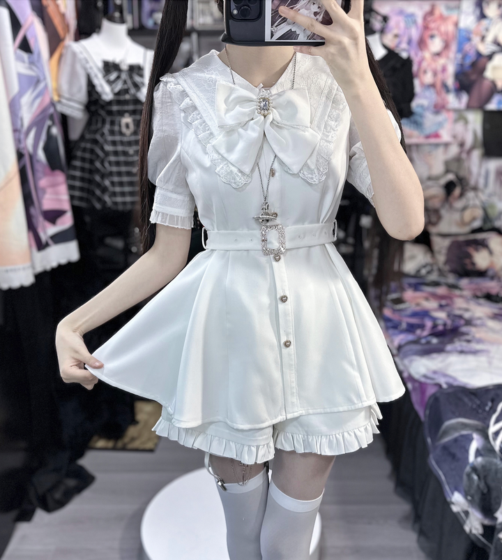 Jirai Kei Dress And Shorts Waist-cinching Set Up 37548:563458