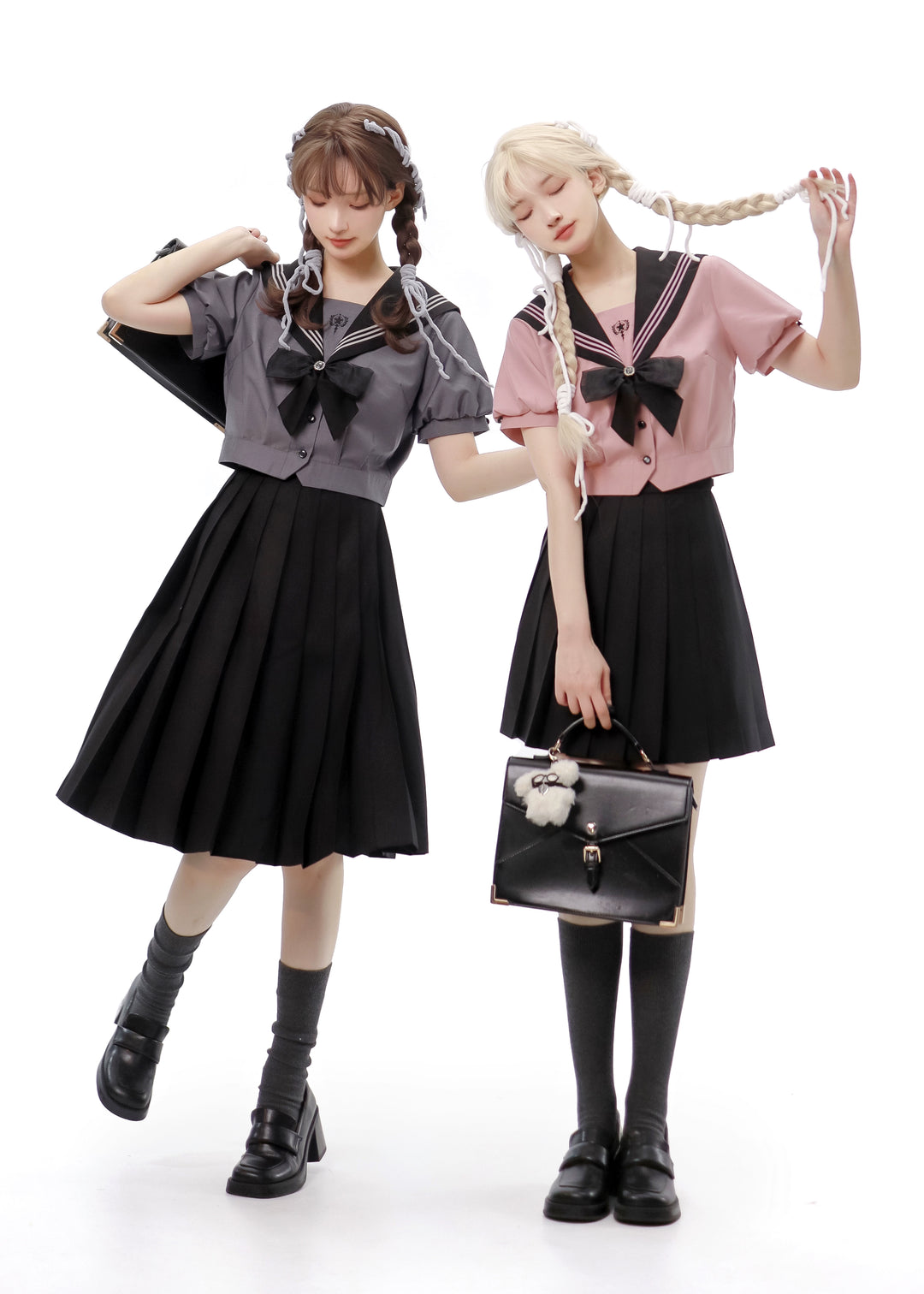 JK Uniform Sailor Collar Shirt & Skirt In Different Lengths 42564:745188