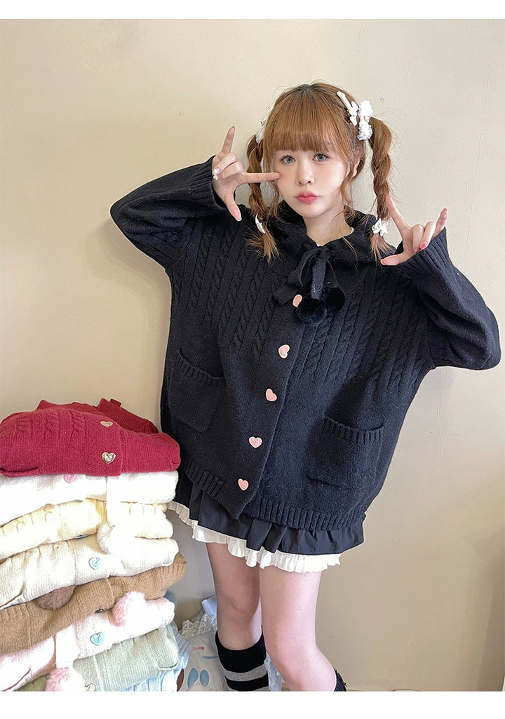 Kawaii Oversized Cardigan Sweater Coat Multicolor 22652:345668
