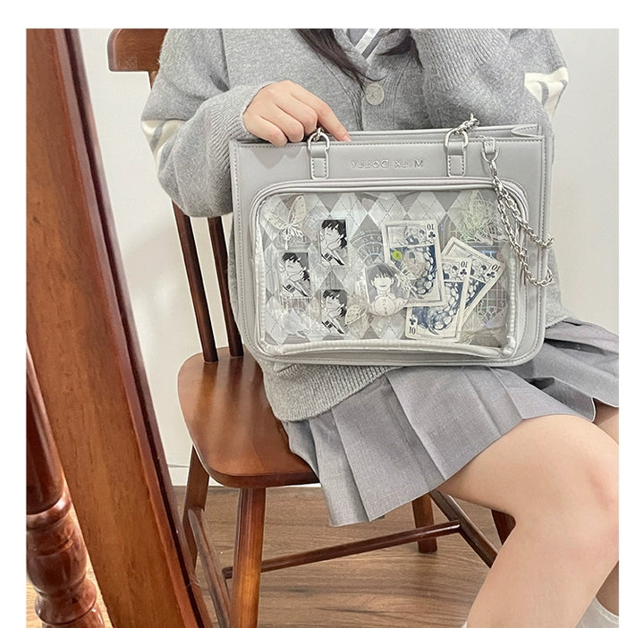 Large Capacity Ita Bag, Checkered Background 43233:779426