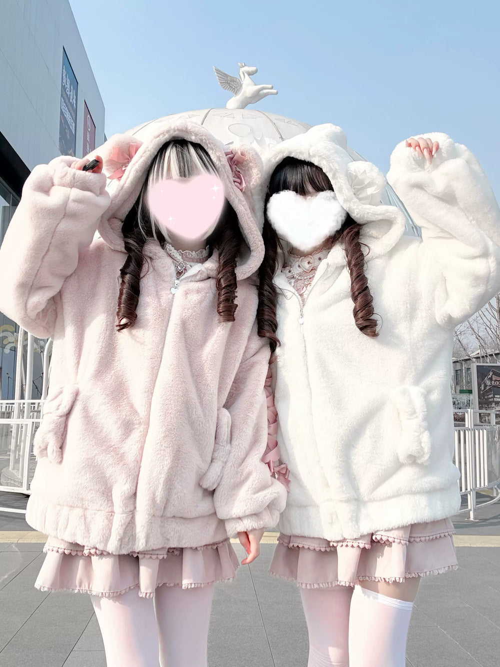 Ryousangata Style Winter Coat, Bear Ear Hood 44414:807521