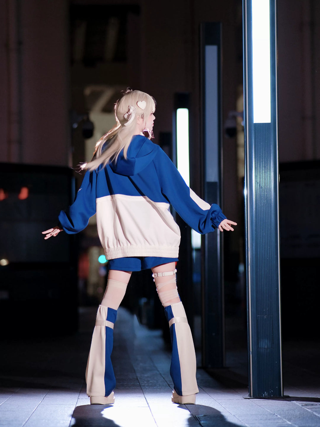 Cyberpunk Outfit, Detachable Jacket and Shorts Set 44424:810124