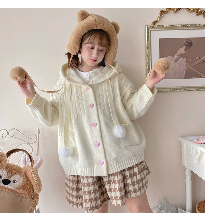 Kawaii Oversized Cardigan Sweater Coat Multicolor 22652:345554