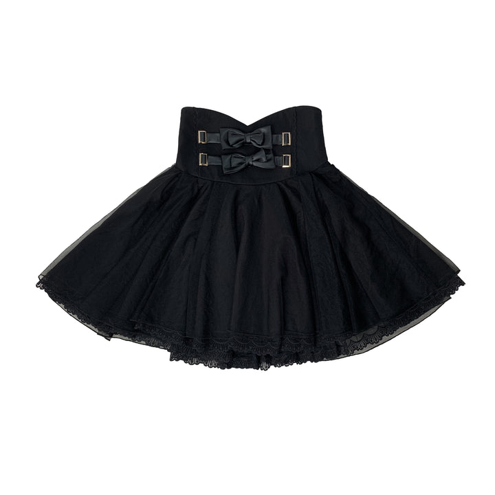 Jirai Kei Halter Neck Off-Shoulder Shirt and Lace Trim Skirt (L M S XL) 42706:749892