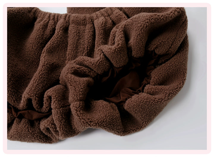 Fleeced Brown Cute Outfit, Bear Ear 44080:796042