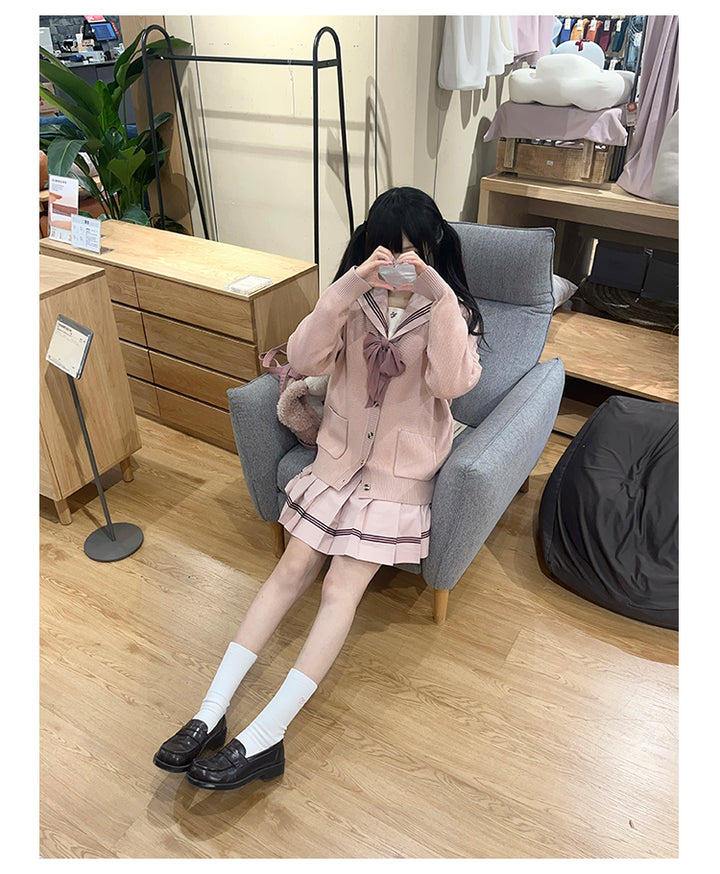 JK Uniform V-Neck Cardigan for Kansai-Collar Style Multicolor 42668:748737