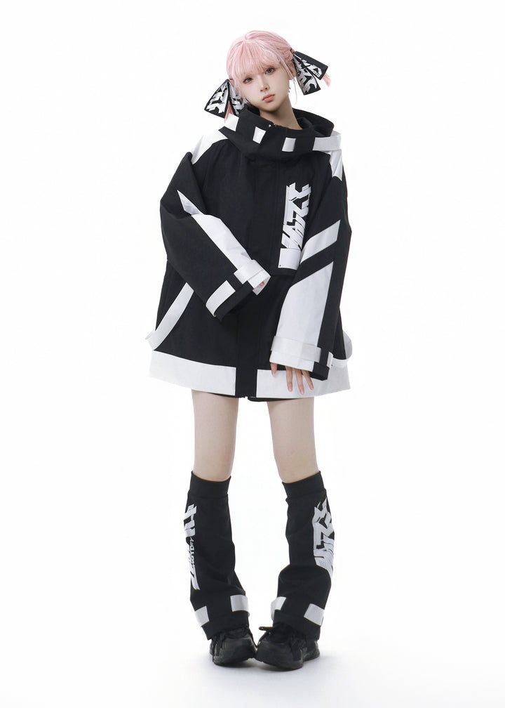Tenshi Kaiwai Suit Hooded Windbreaker Shorts Set 40084:654404
