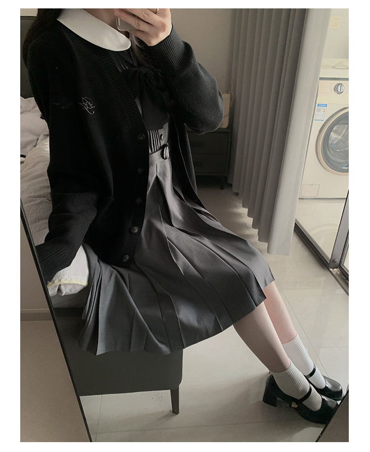 JK Uniform V-Neck Cardigan for Kansai-Collar Style Multicolor 42668:748708