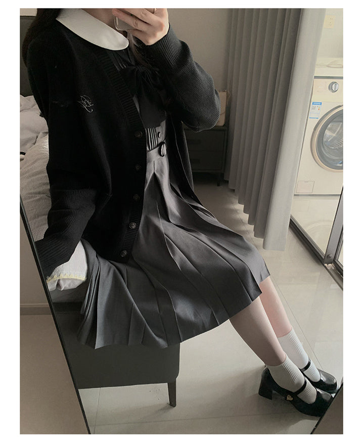 JK Uniform V-Neck Cardigan for Kansai-Collar Style Multicolor 42668:748708