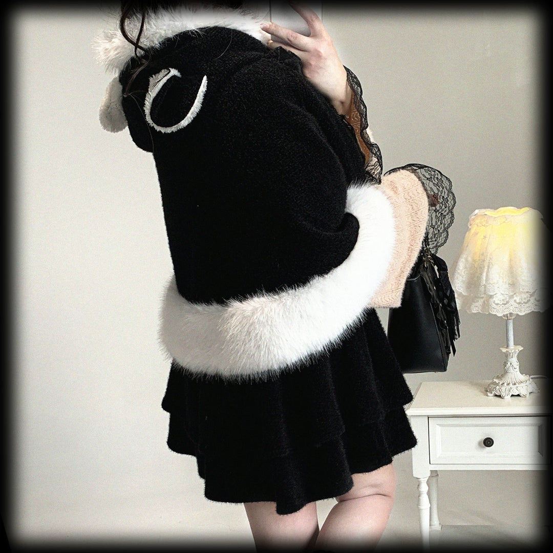 Cat-Ear Hooded Cape, Detachable Bows 44472:810558