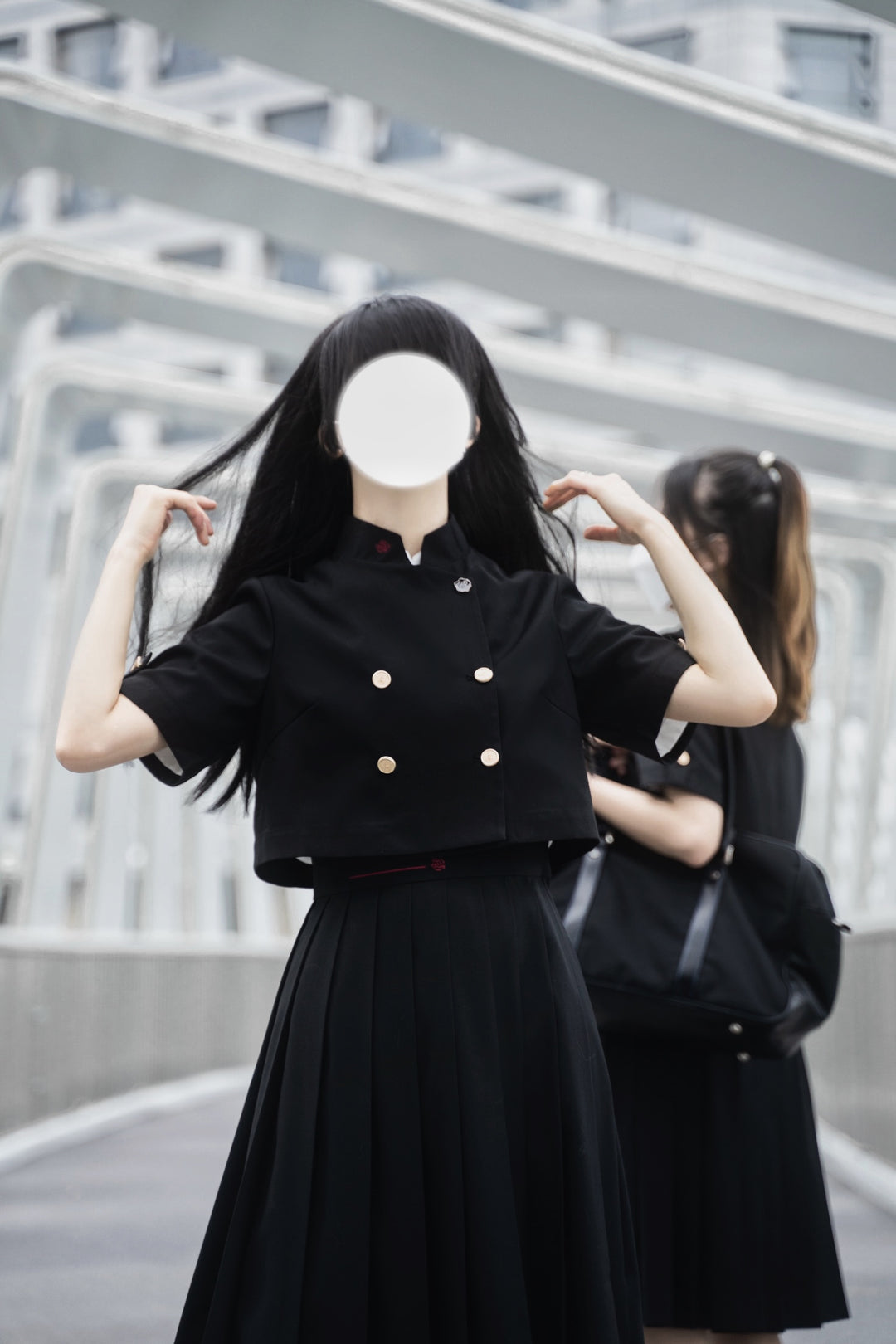 JK Uniform Pleated Skirts with Six Lengths & Embroidered Coat 42566:746354