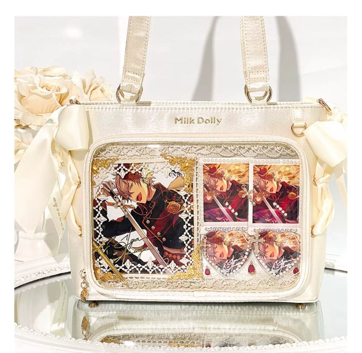 Satin Ita Bag, Clear Window & Detachable Ribbon Bow 43227:771932