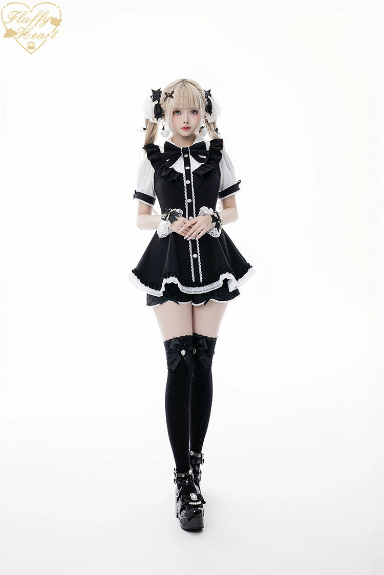 Lace-Sleeved Ryousangata Set Up, Large Bow Brooch 43448:777000