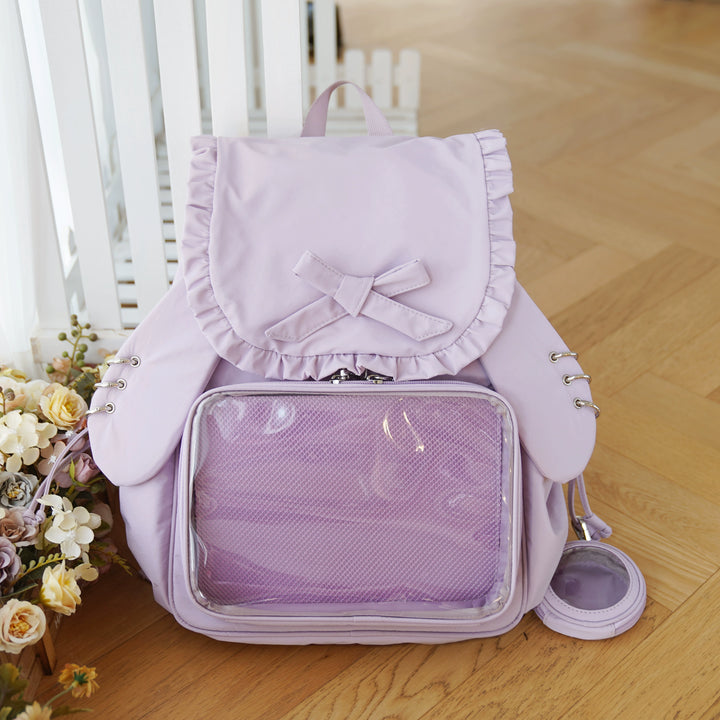 Kawaii Ita Bag Dual-Shoulder Backpack Bunny Ear Bag (Purple) 40110:670276