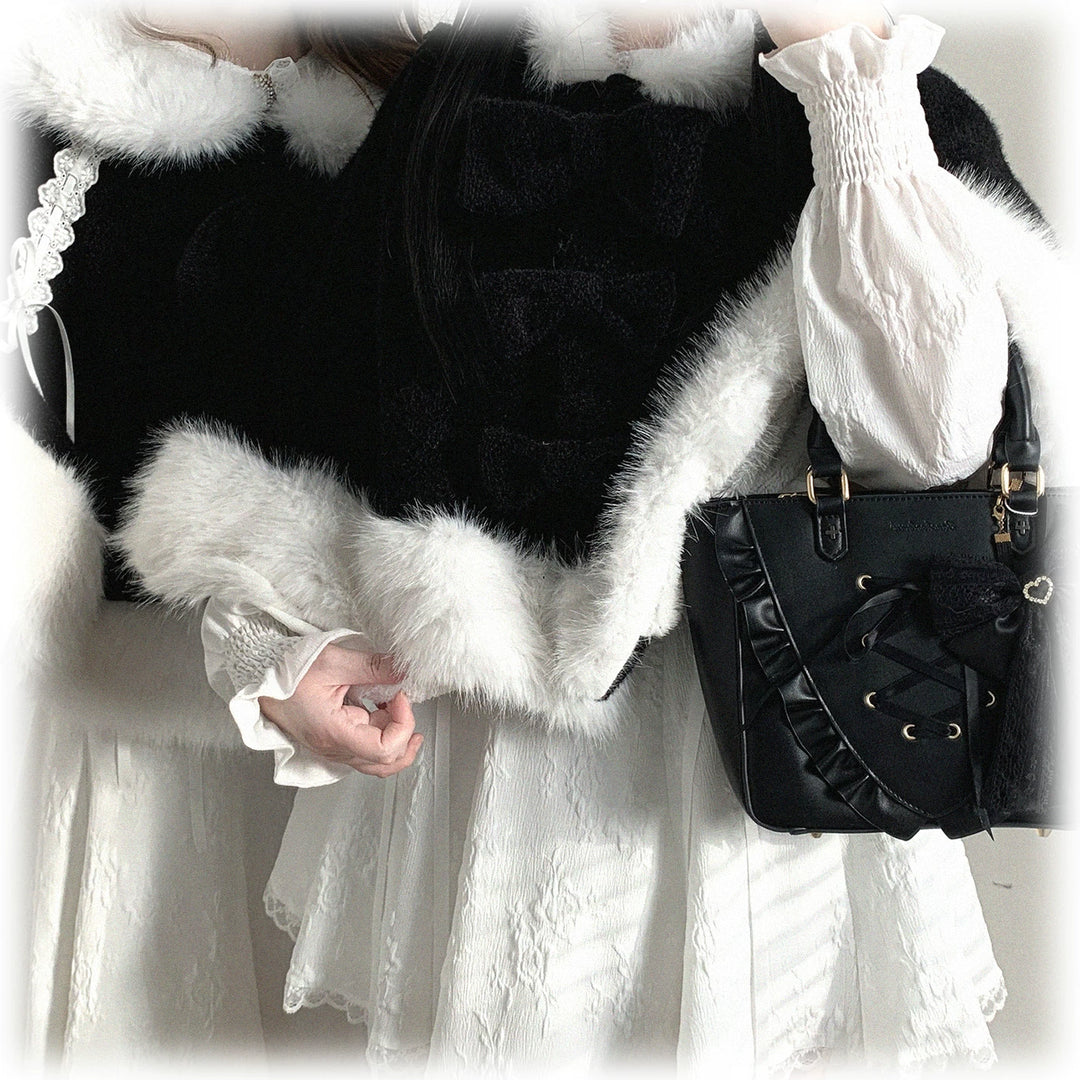Cat-Ear Hooded Cape, Detachable Bows 44472:810560