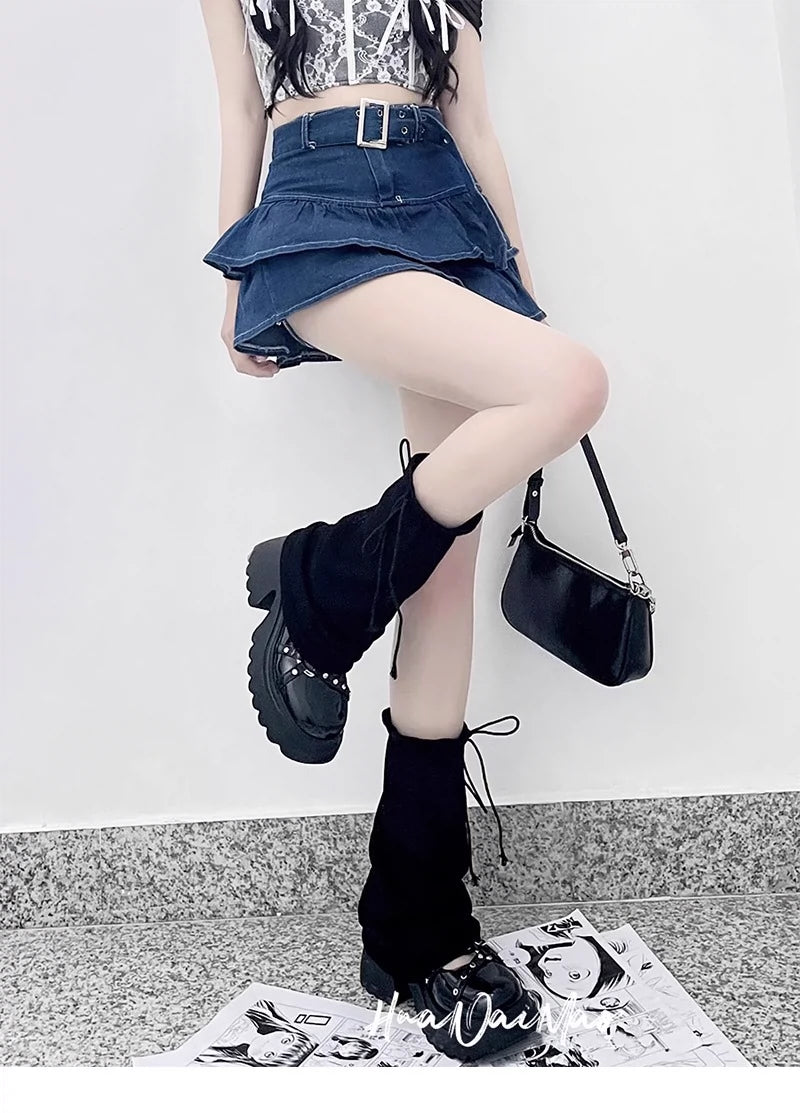 Y2K Leg Covers Cute Tie Leg Warmers Thin Socks 36628:552872 36628:552872