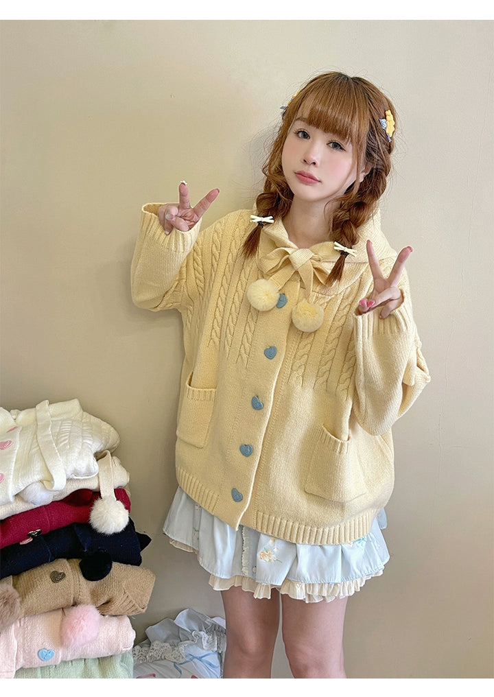Kawaii Oversized Cardigan Sweater Coat Multicolor 22652:345620