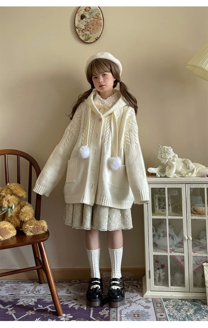 Kawaii Oversized Cardigan Sweater Coat Multicolor 22652:345682
