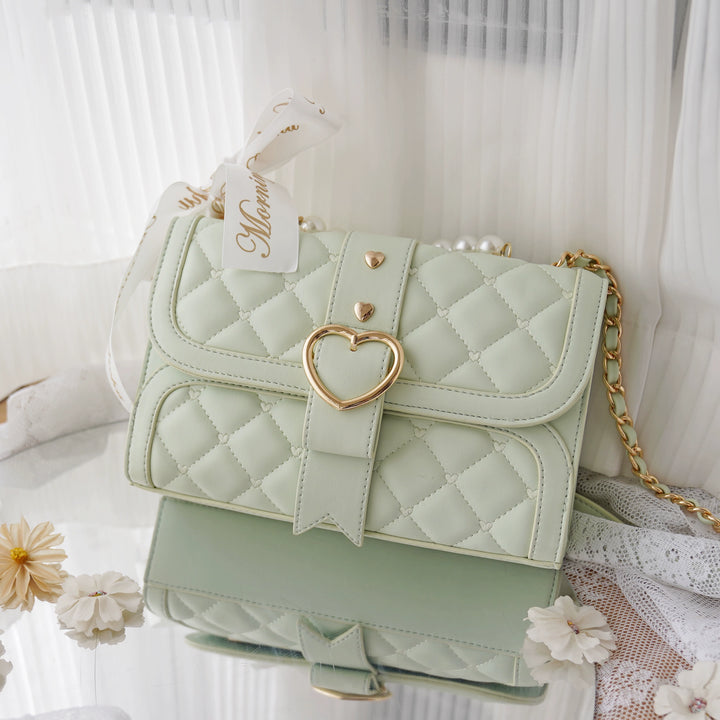 Kawaii Ita Bag Bow Rhombus Grid Shoulder Bag Multicolor 21906:349674