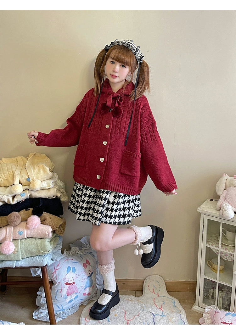 Kawaii Oversized Cardigan Sweater Coat Multicolor 22652:345586
