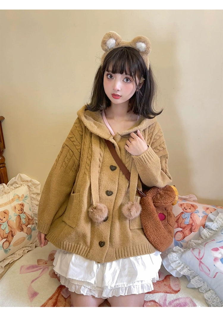 Kawaii Oversized Cardigan Sweater Coat Multicolor 22652:345664