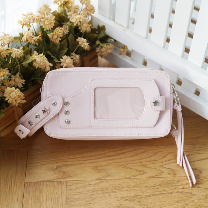 Gyaru Ita Bag Brick-like Crossbody Bag Motorcycle Handle Bag (Pink) 41756:712976