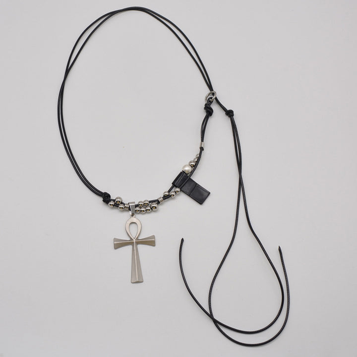 Y2K Necklace Gothic Punk Jewelry Cross Pendant Alloy Chain 42683:749491