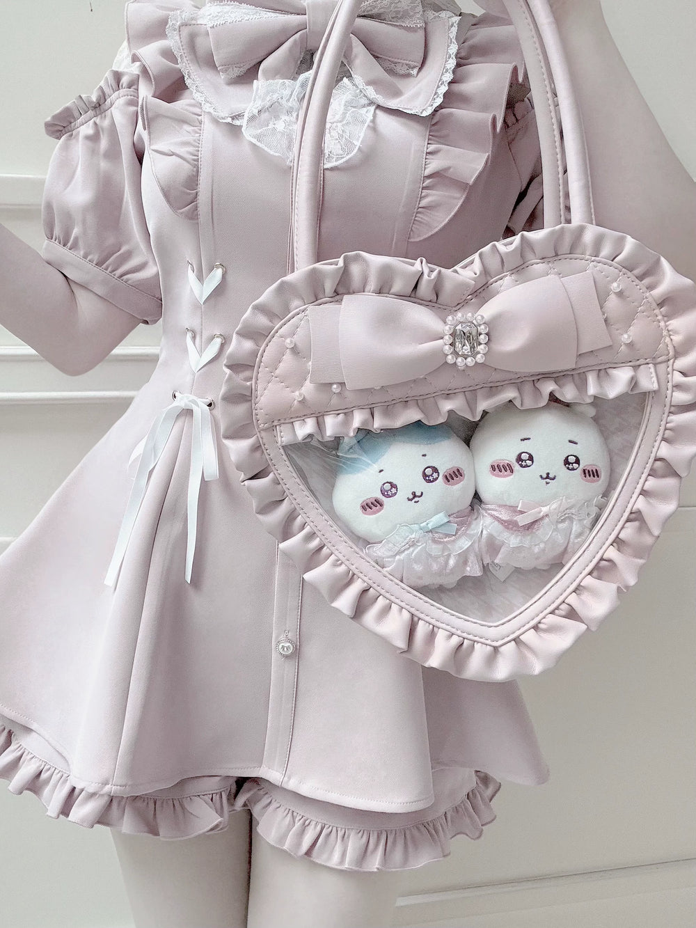 Jirai Kei Heart-shaped Itabag, Detachable Pinning Board 44774:824818