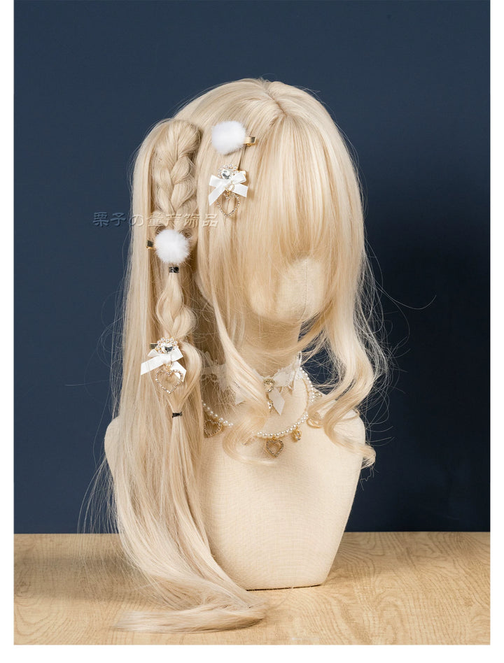 Jirai Kei Mini Hair Clips, Bow and Pompom Styles 44464:816484