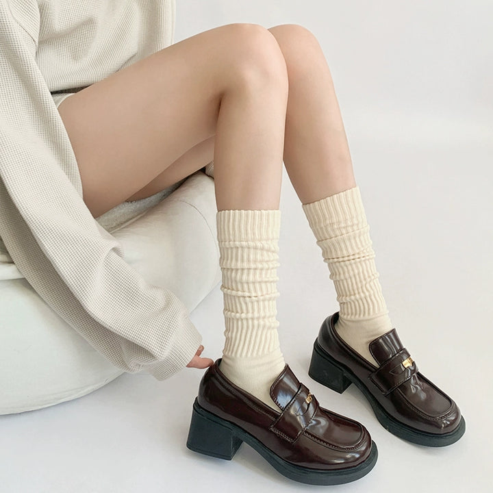 JK Knitted Mid-Calf Cotton Socks, Multiple Color 42336:736609
