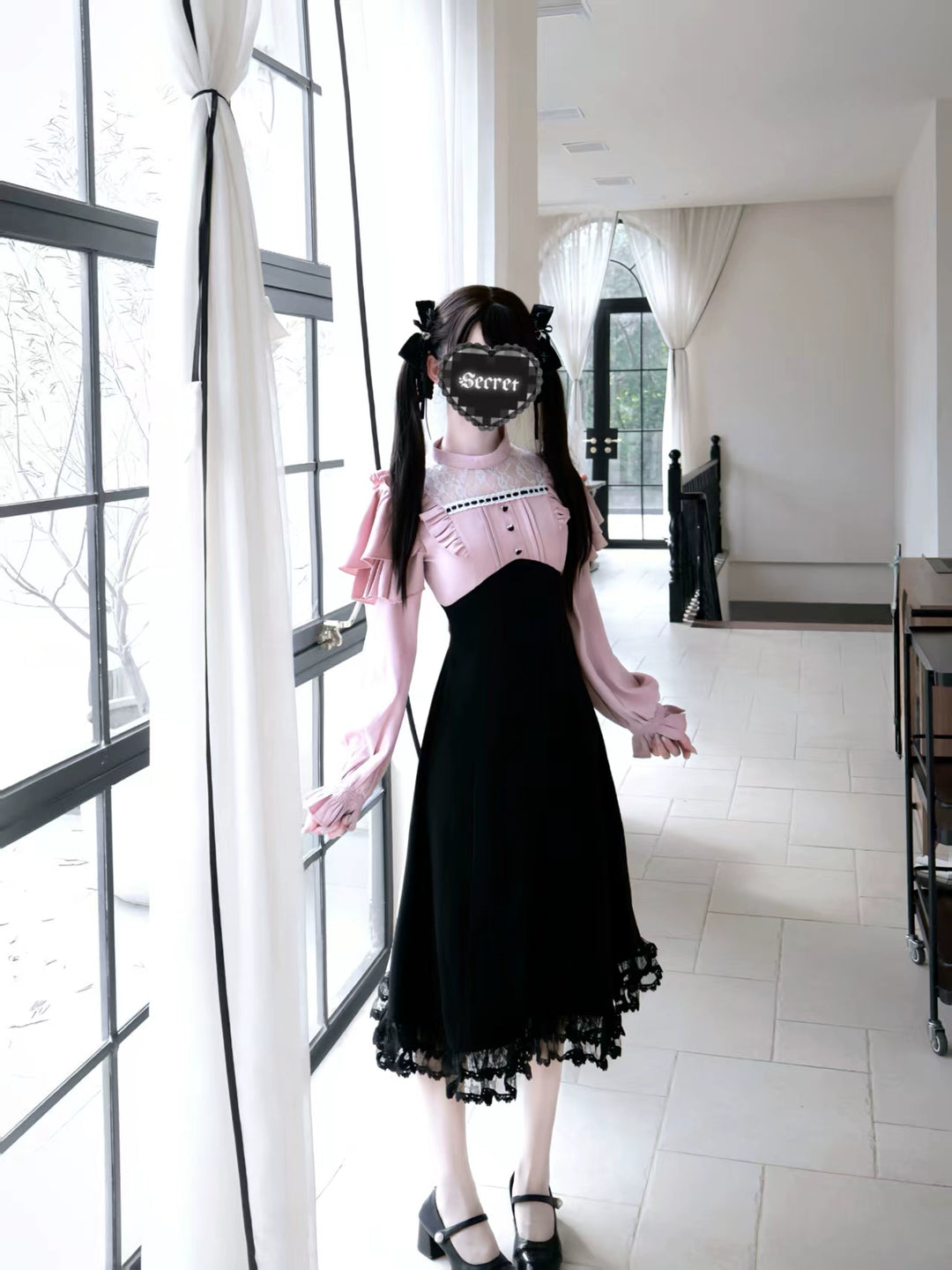 Elegant Daily A-Line Dress, Ruffled Shoulder 44174:800524