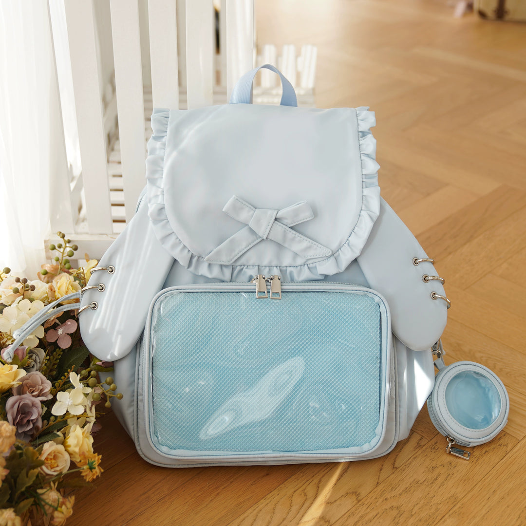 Kawaii Ita Bag Dual-Shoulder Backpack Bunny Ear Bag (Blue) 40110:670294