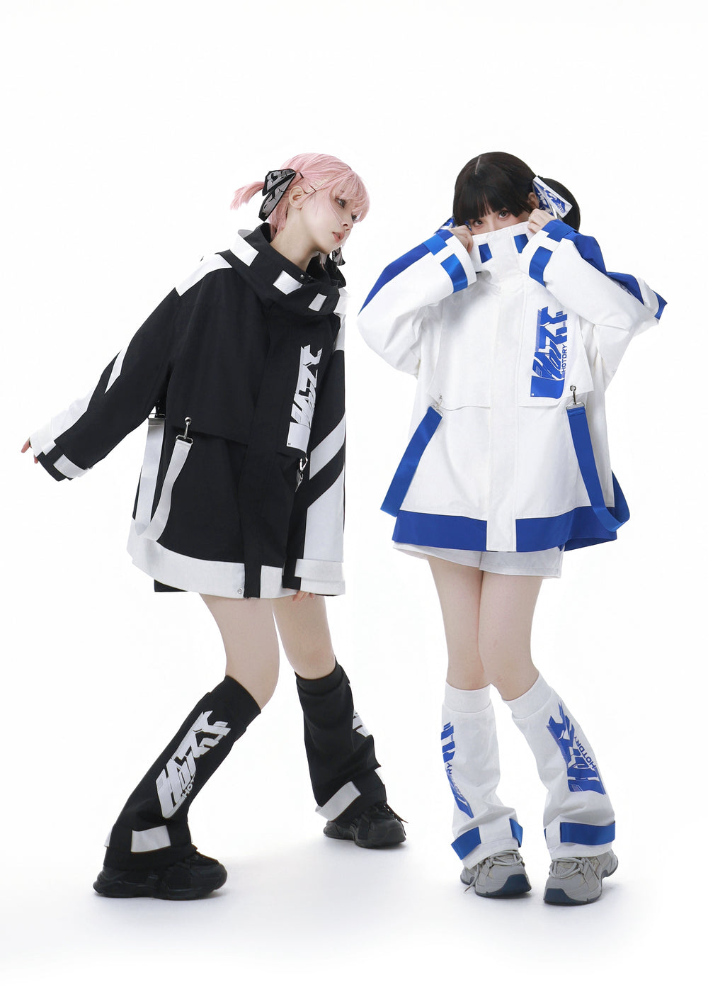 Tenshi Kaiwai Suit Hooded Windbreaker Shorts Set 40084:654374